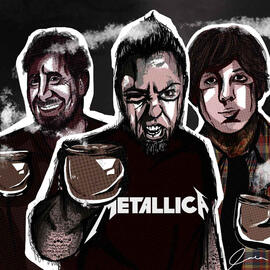 Serj Tankian (System of a Down), Oliver Sykes (Bring me the Horizon), and James Hetfield (Metallica)